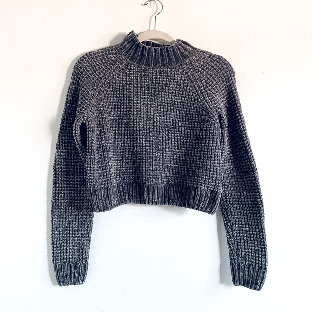 DIVIDED | Grey Chenille Turtleneck